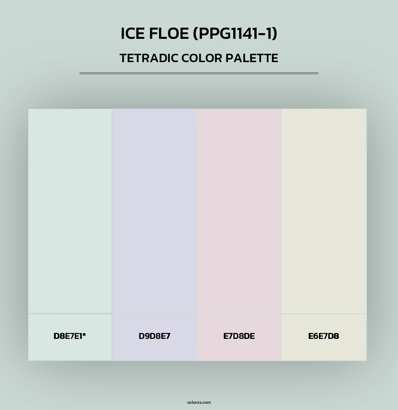 Ice Floe (PPG1141-1) - Tetradic Color Palette