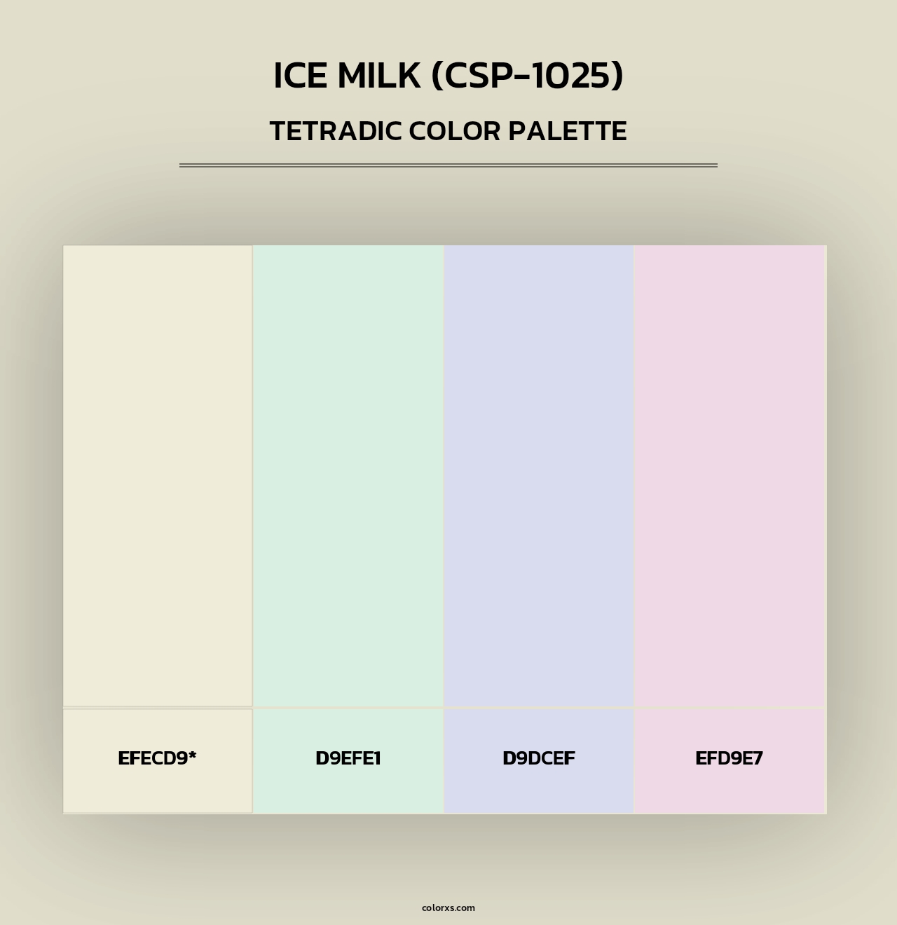 Ice Milk (CSP-1025) - Tetradic Color Palette