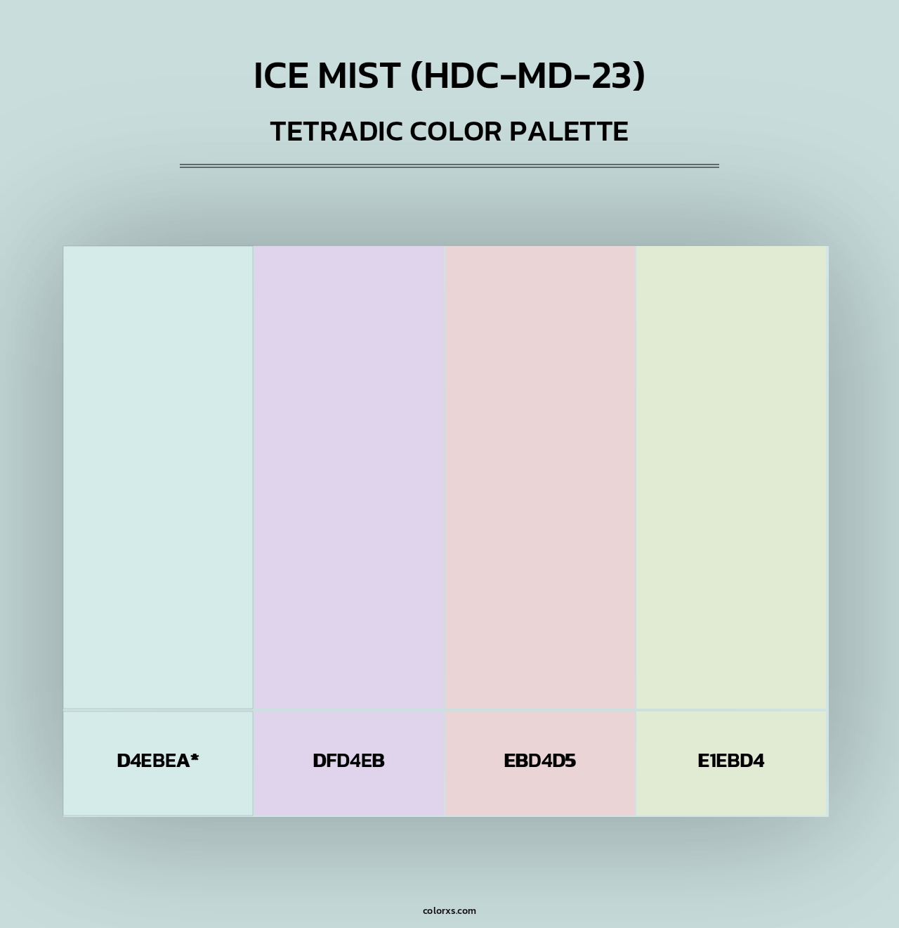 Ice Mist (HDC-MD-23) - Tetradic Color Palette
