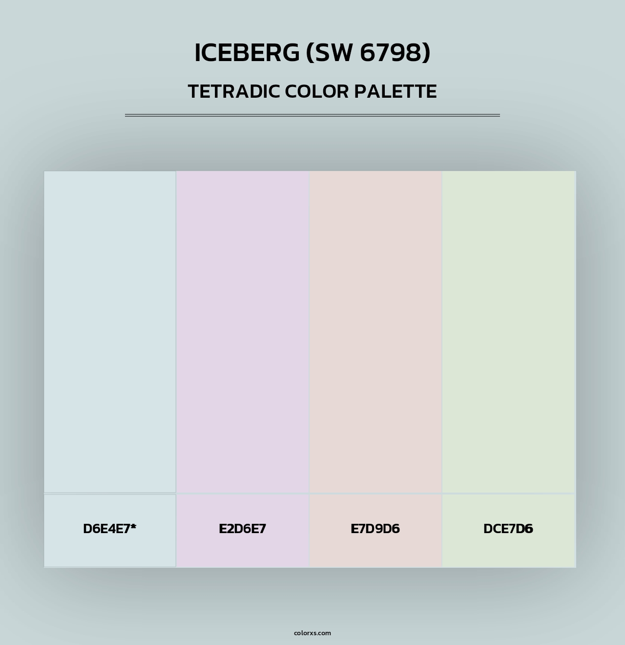 Iceberg (SW 6798) - Tetradic Color Palette