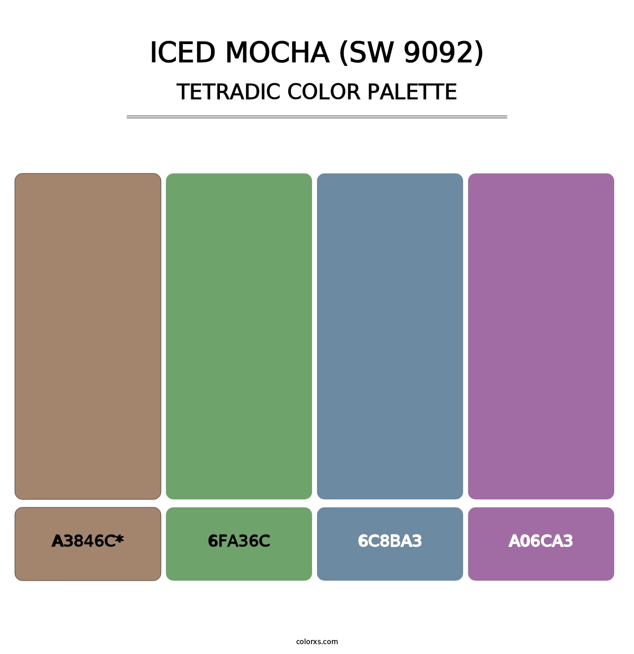 Iced Mocha (SW 9092) - Tetradic Color Palette