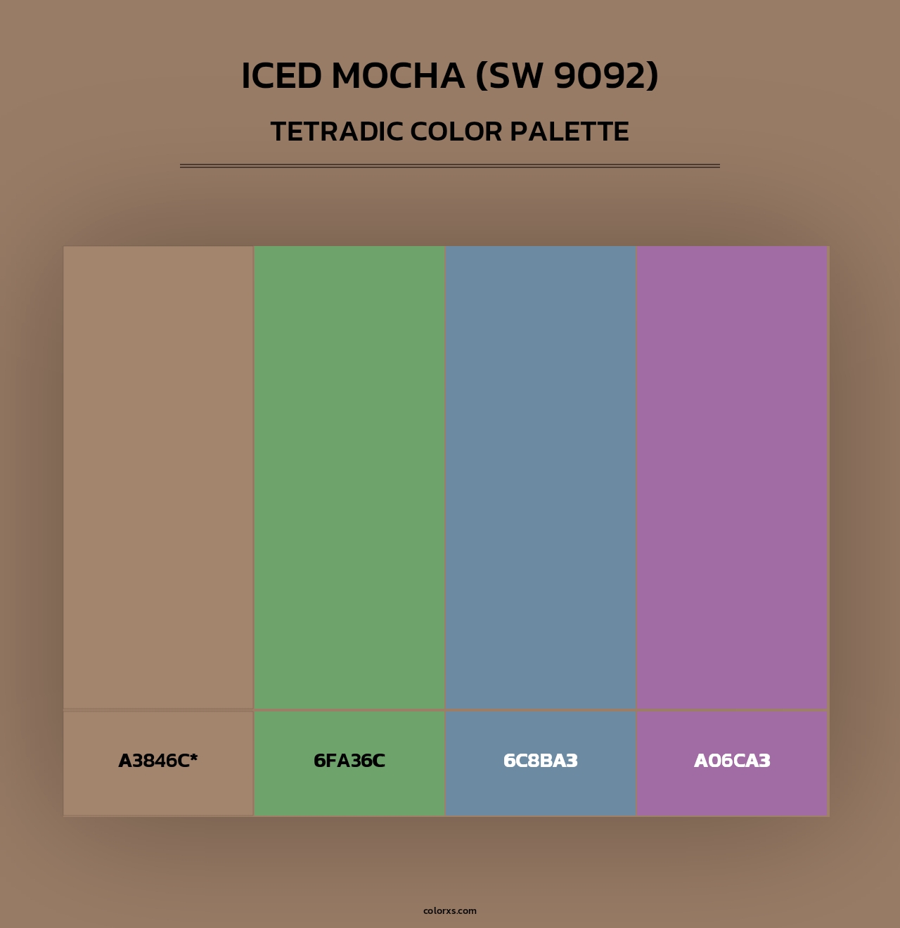Iced Mocha (SW 9092) - Tetradic Color Palette