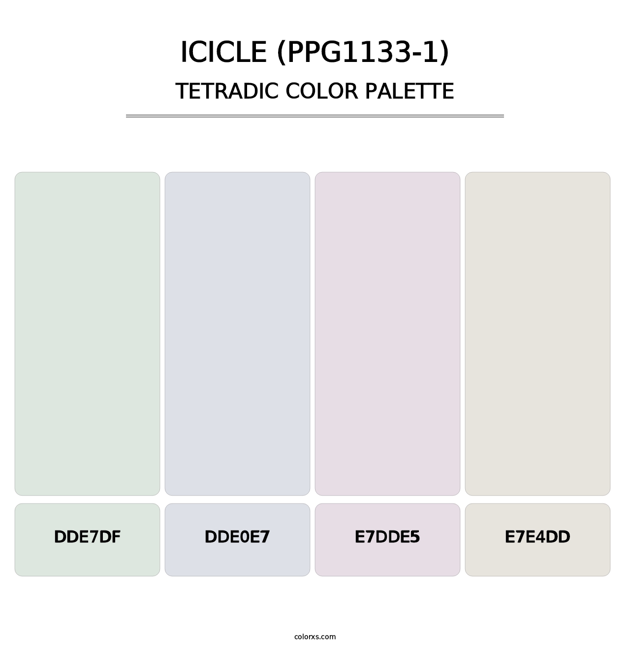 Icicle (PPG1133-1) - Tetradic Color Palette