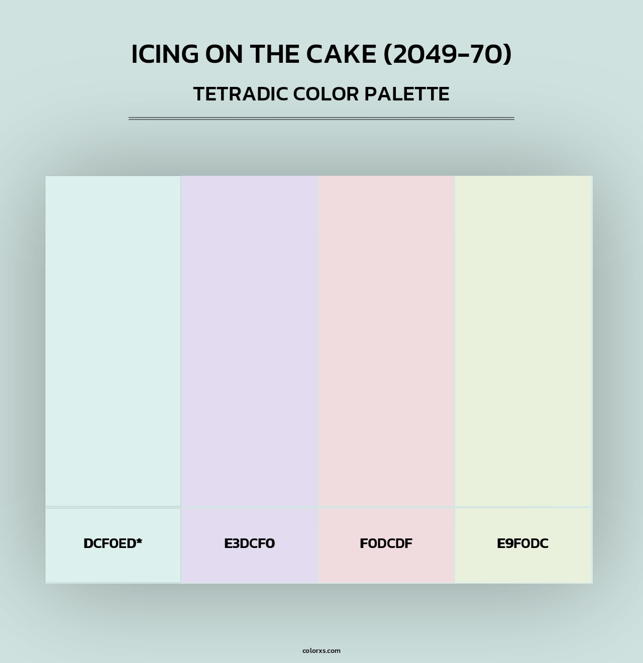 Icing on the Cake (2049-70) - Tetradic Color Palette