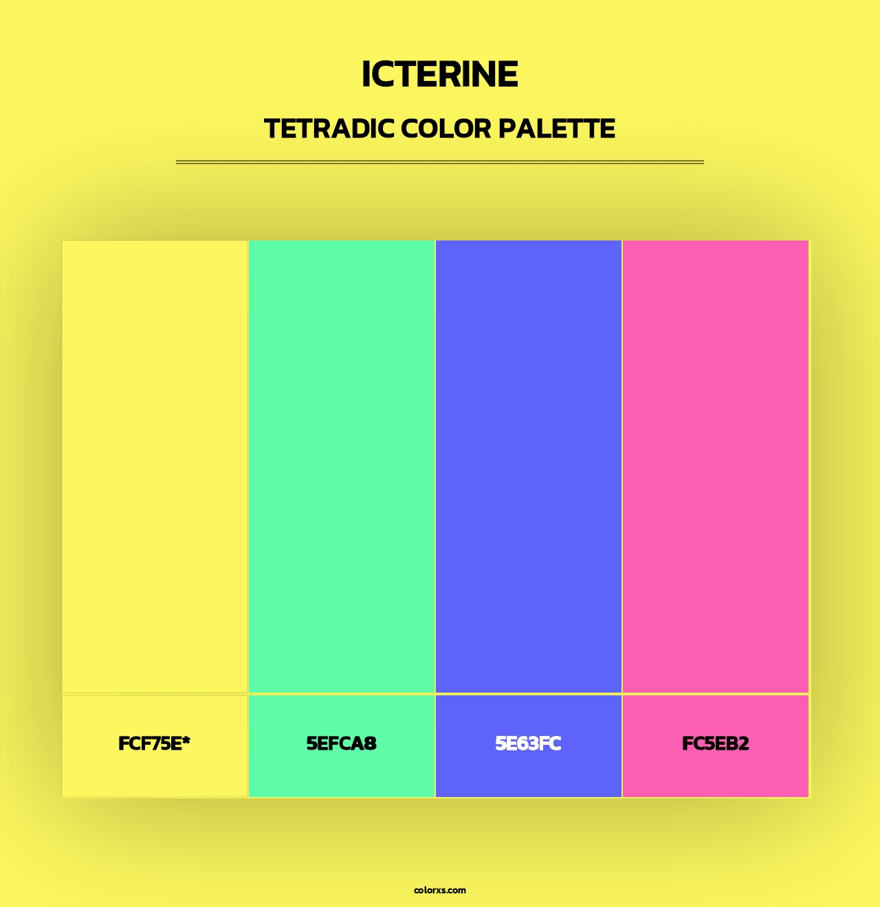 Icterine - Tetradic Color Palette