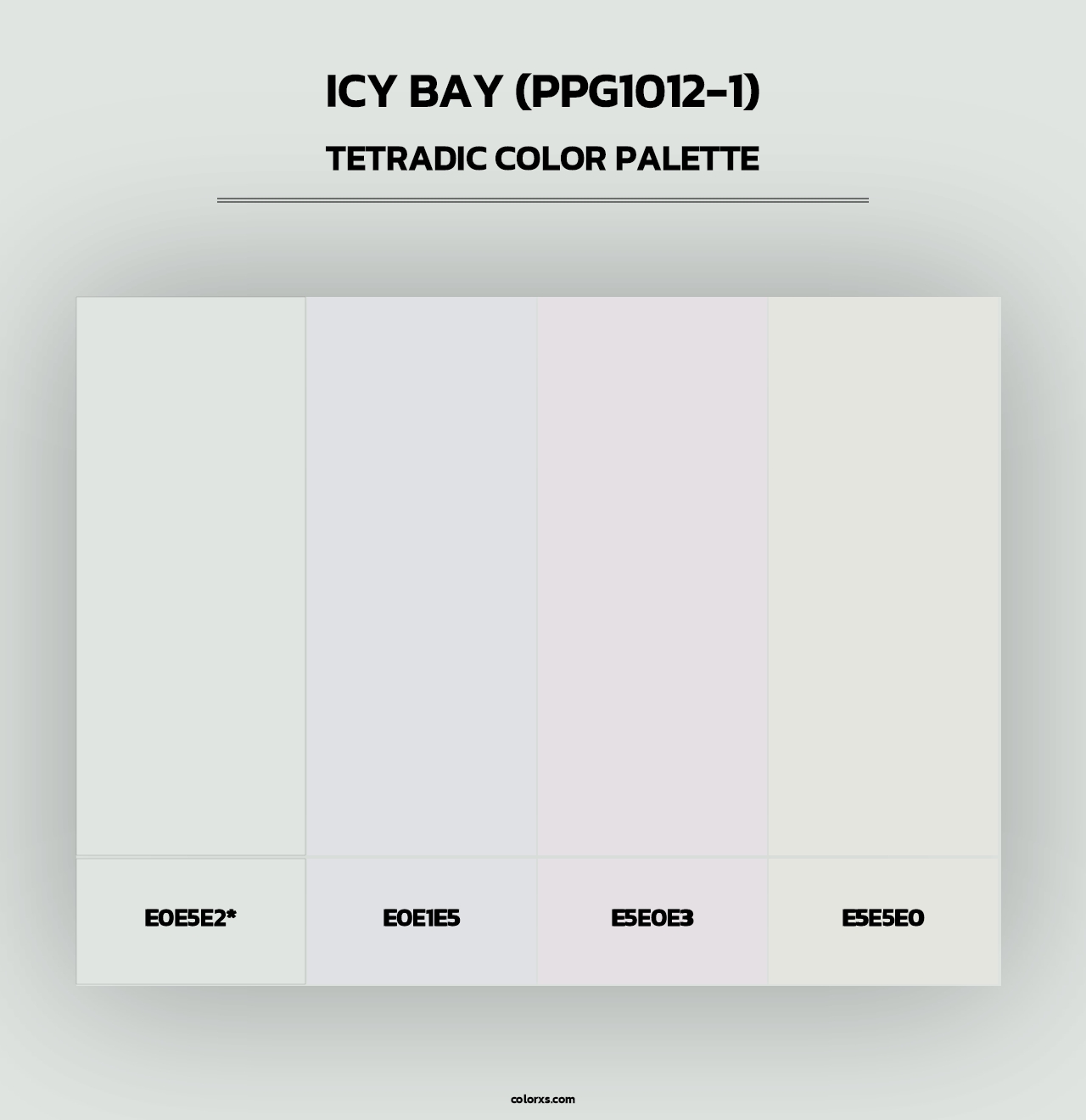 Icy Bay (PPG1012-1) - Tetradic Color Palette