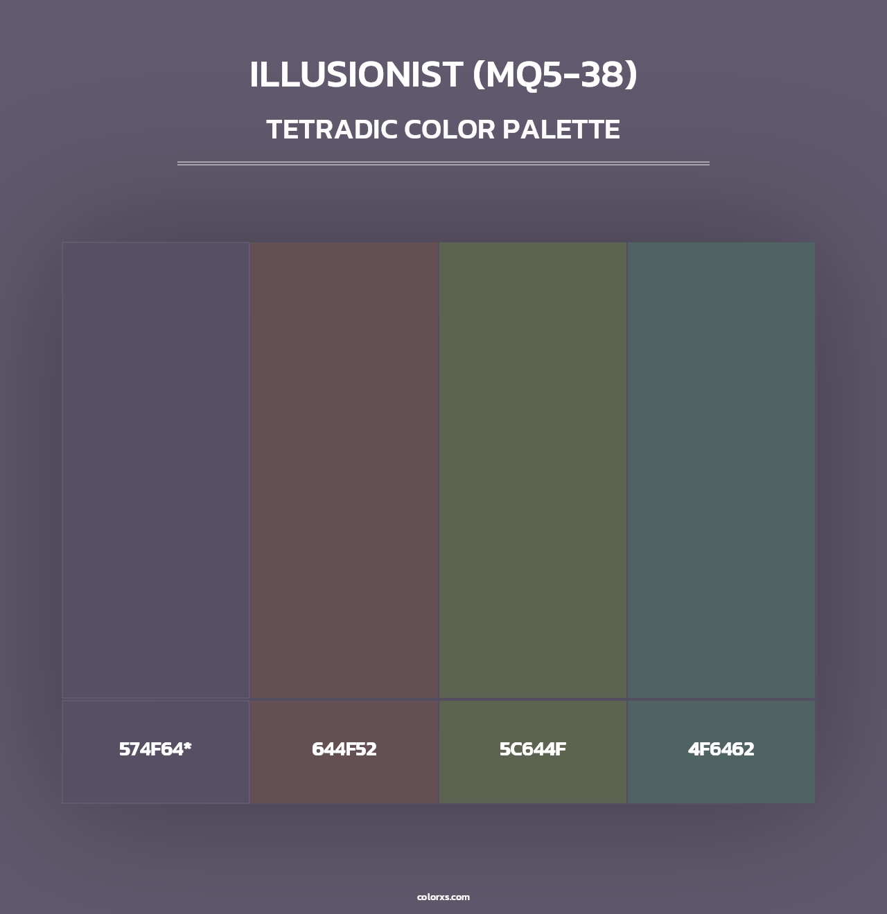Illusionist (MQ5-38) - Tetradic Color Palette