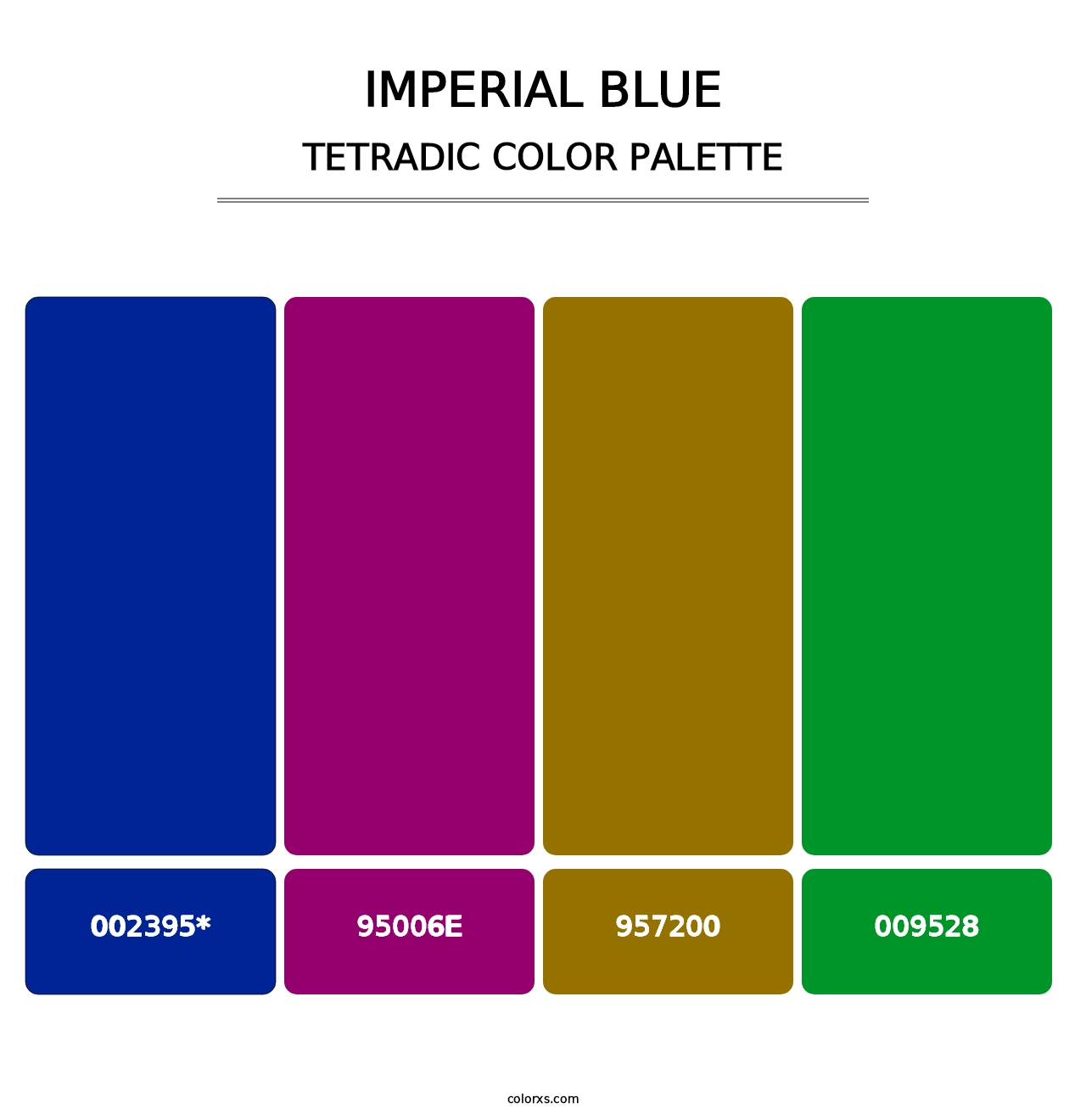 Imperial Blue - Tetradic Color Palette