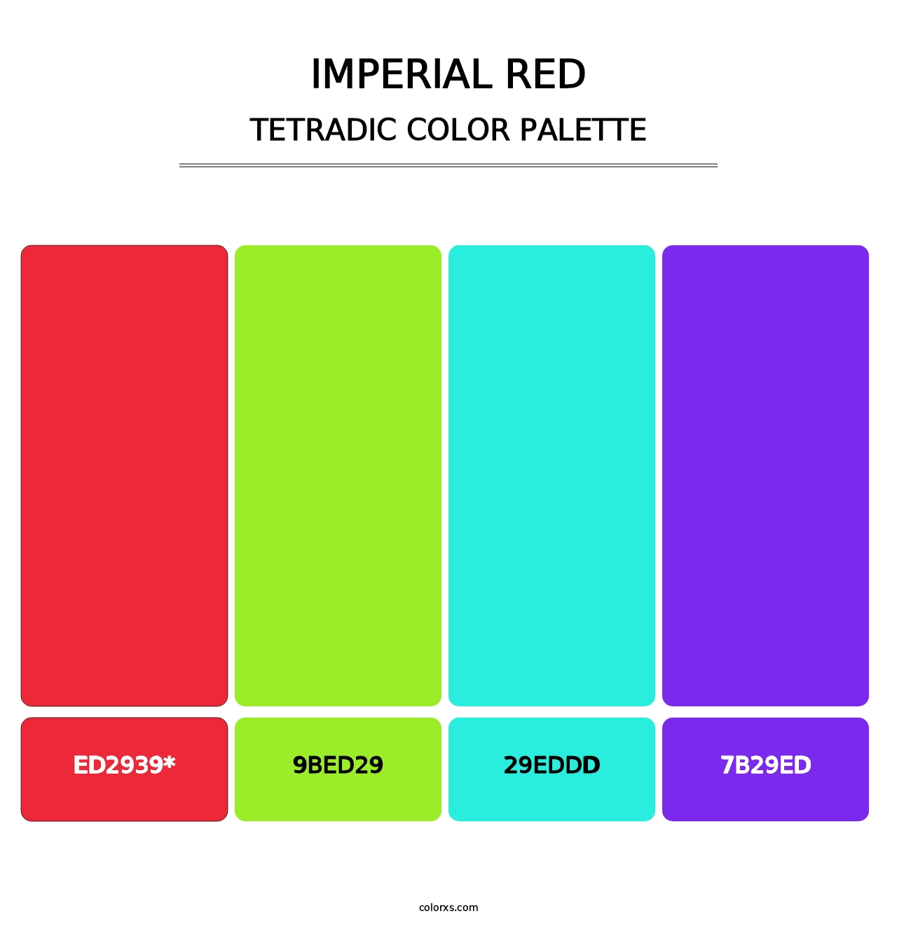 Imperial Red - Tetradic Color Palette