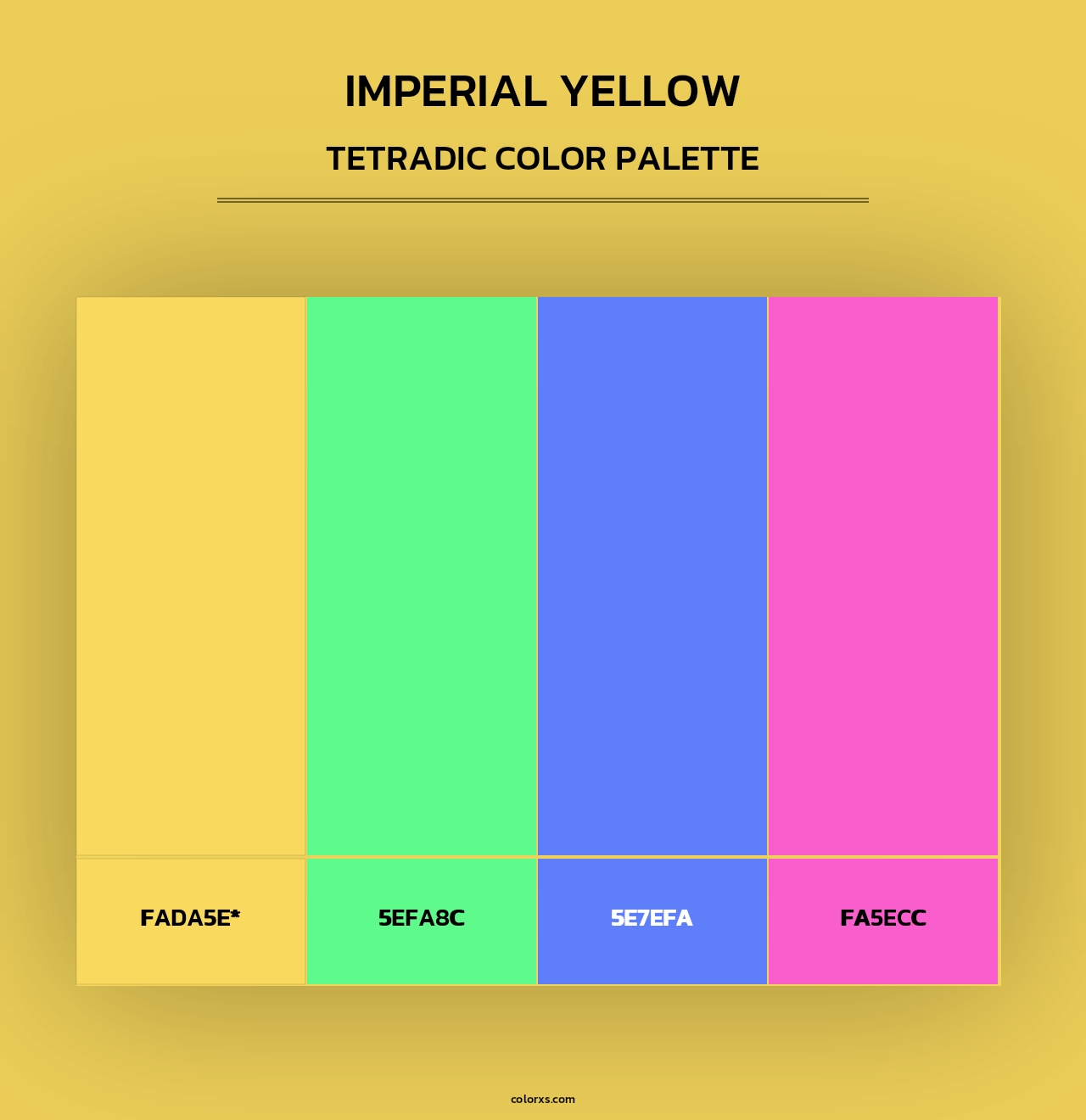 Imperial Yellow - Tetradic Color Palette