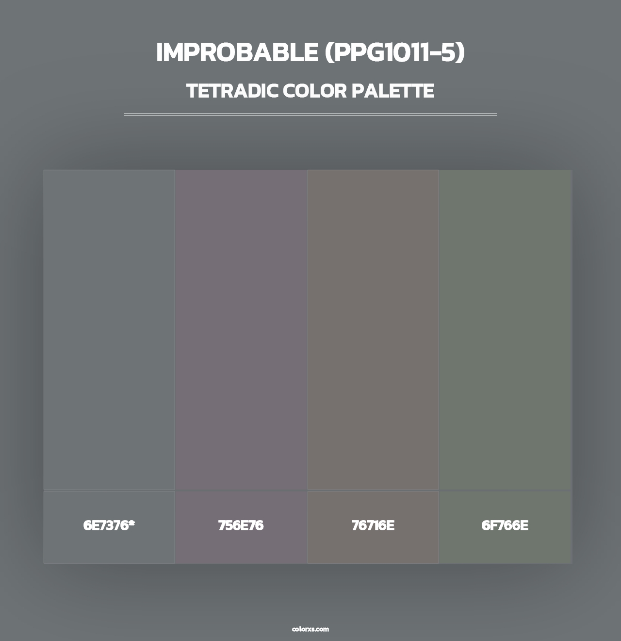 Improbable (PPG1011-5) - Tetradic Color Palette