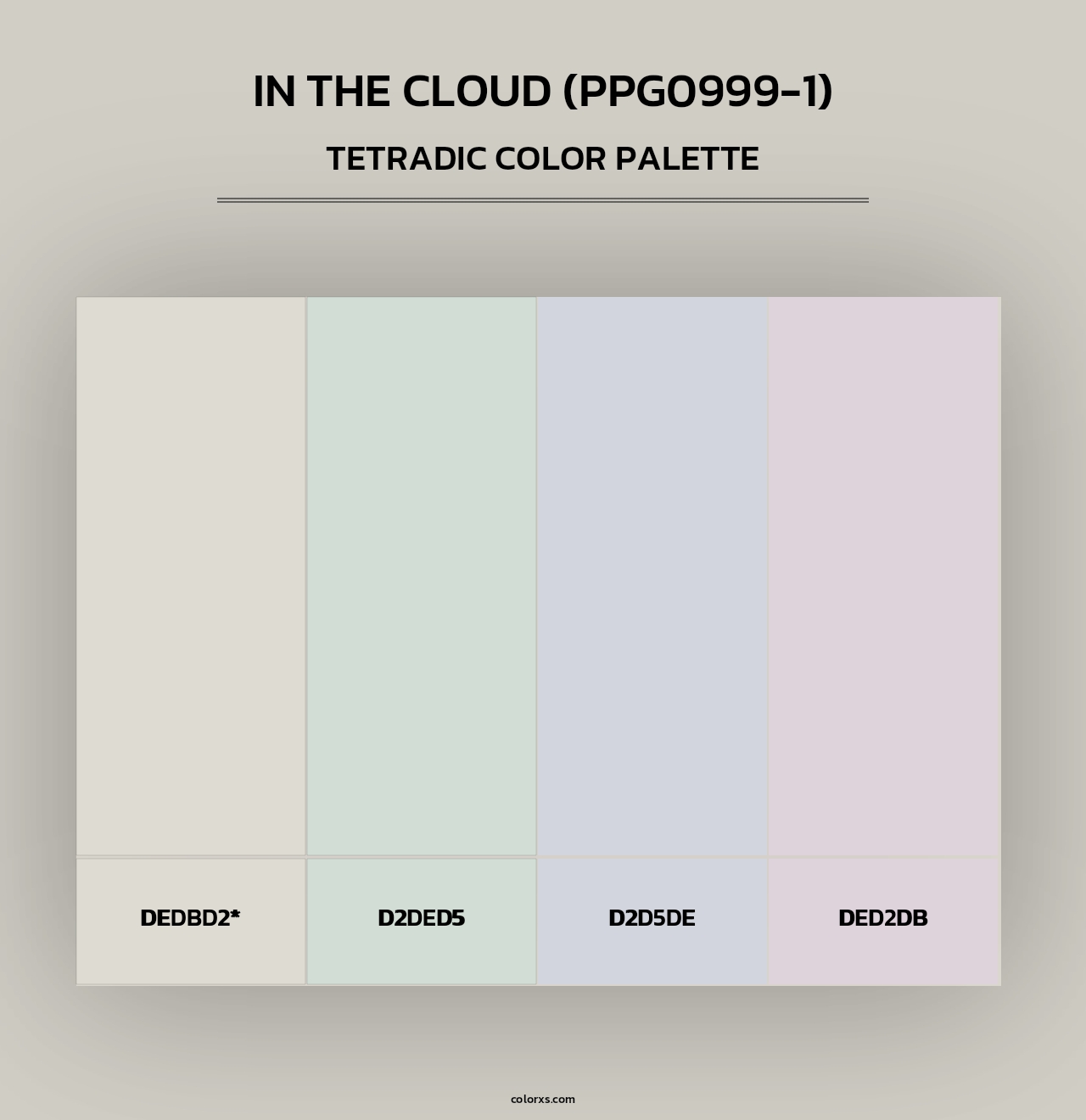 In The Cloud (PPG0999-1) - Tetradic Color Palette