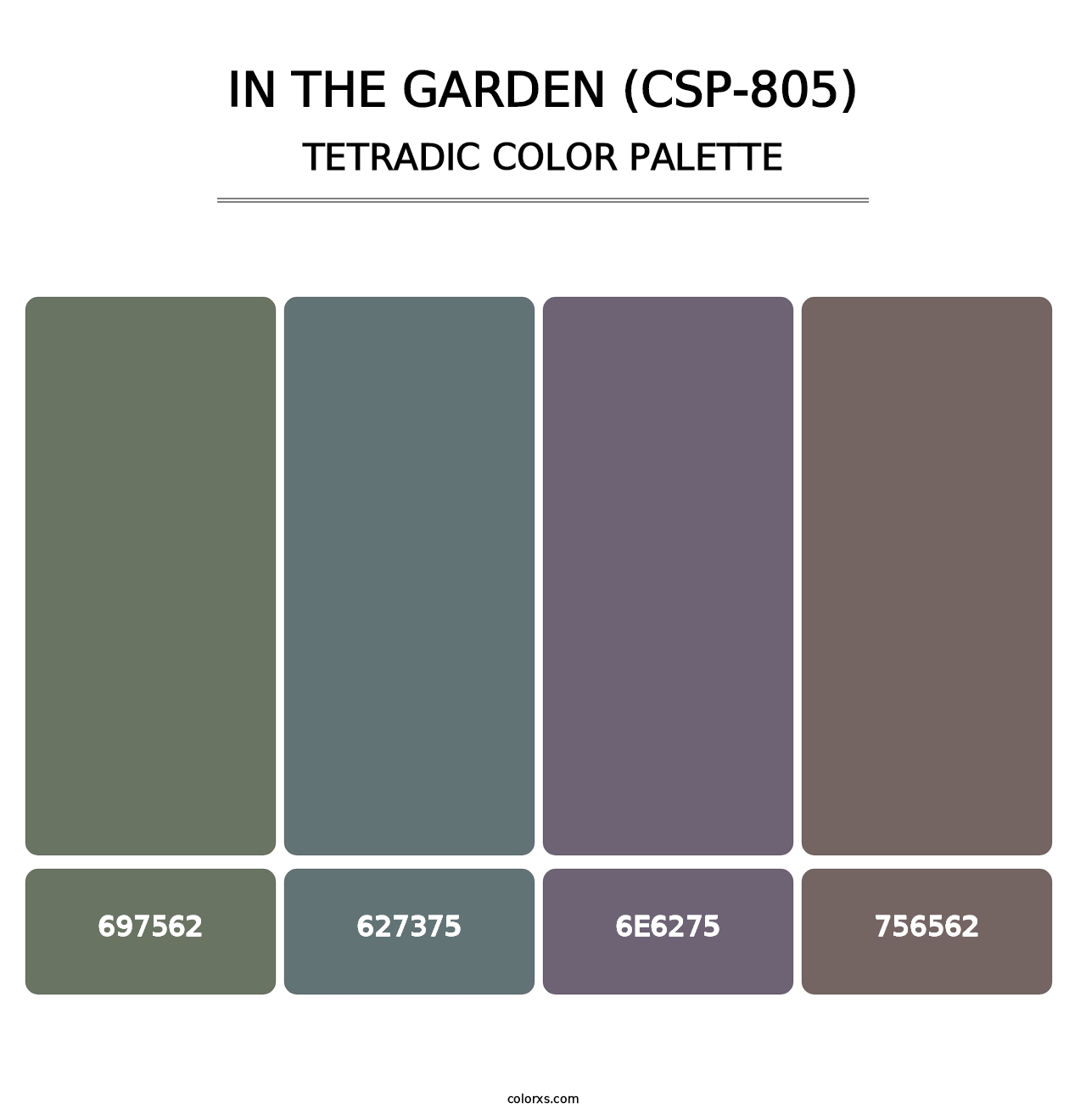 In the Garden (CSP-805) - Tetradic Color Palette