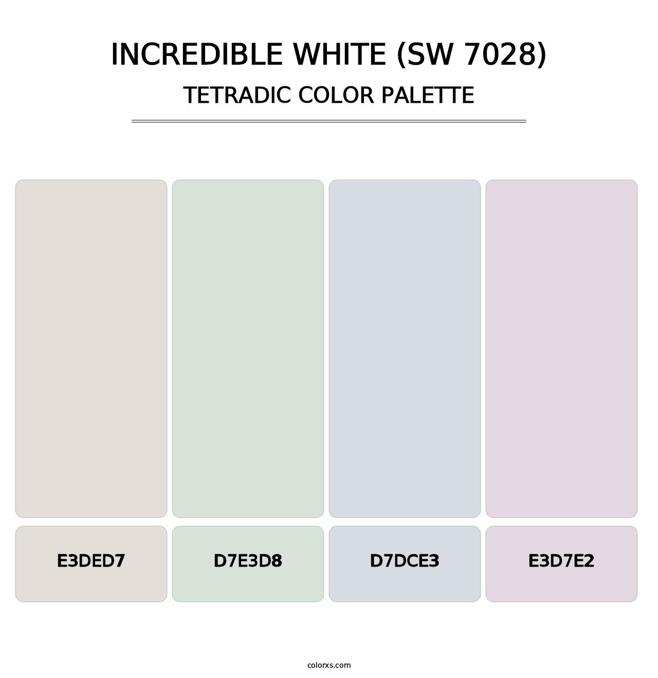 Incredible White (SW 7028) - Tetradic Color Palette