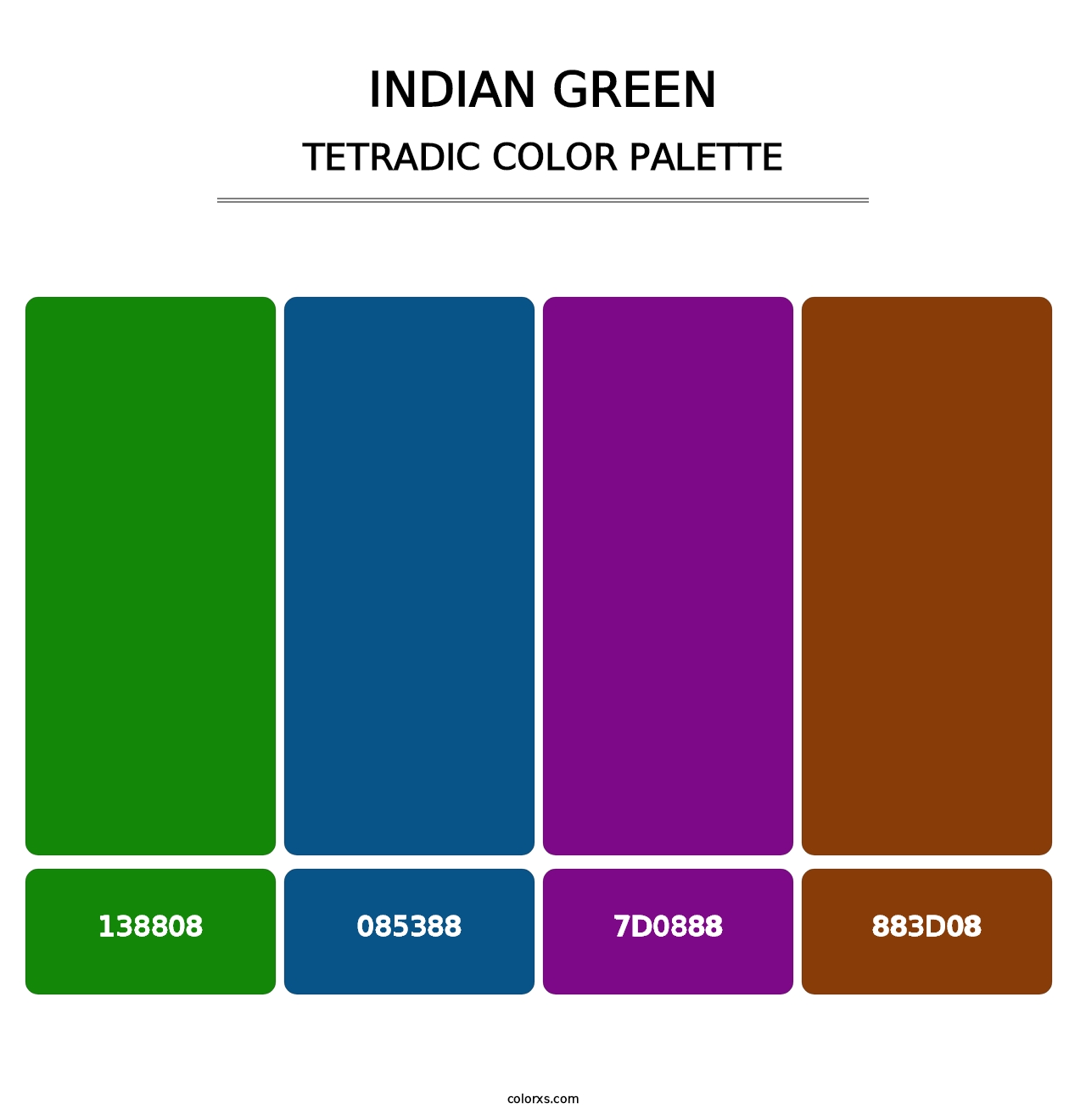 Indian Green - Tetradic Color Palette