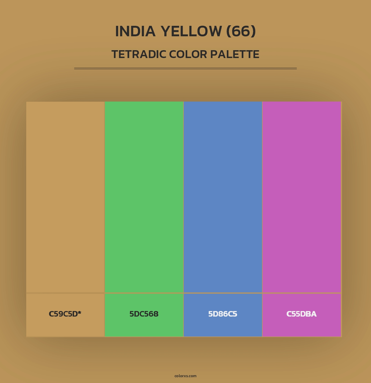 India Yellow (66) - Tetradic Color Palette