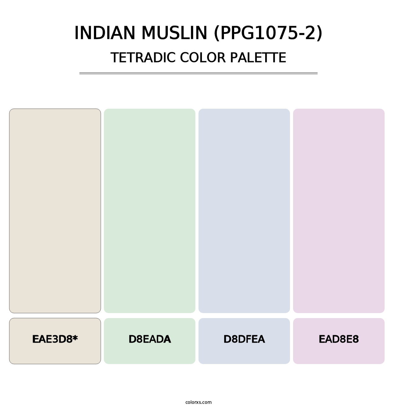 Indian Muslin (PPG1075-2) - Tetradic Color Palette