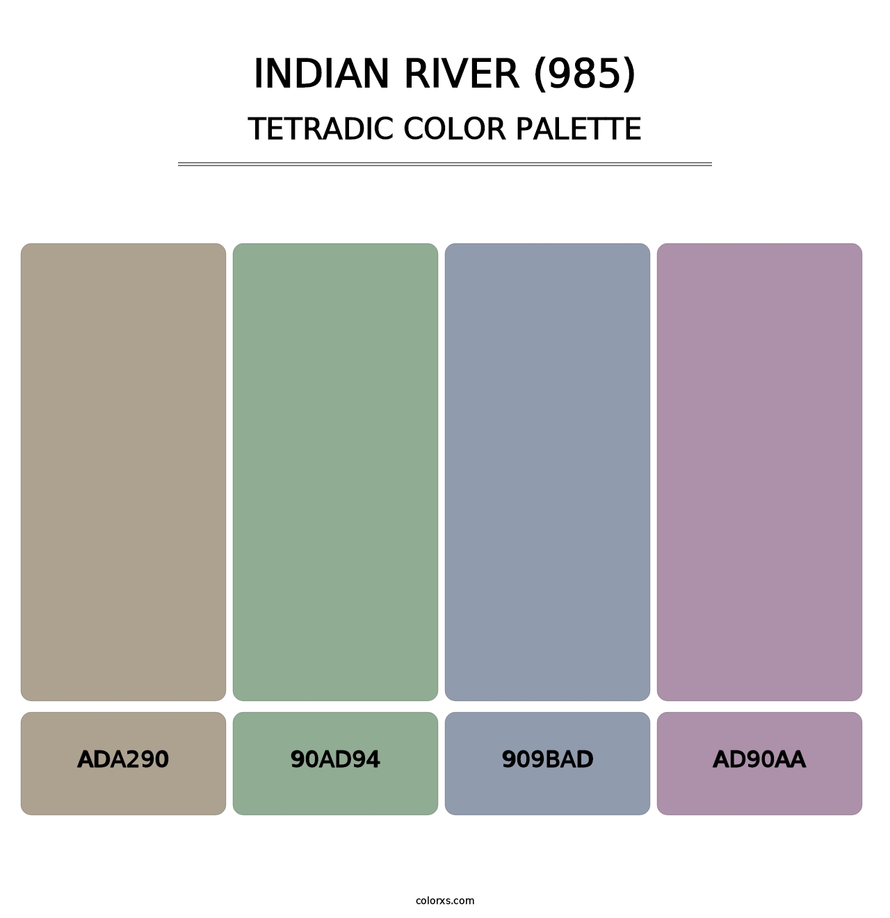 Indian River (985) - Tetradic Color Palette