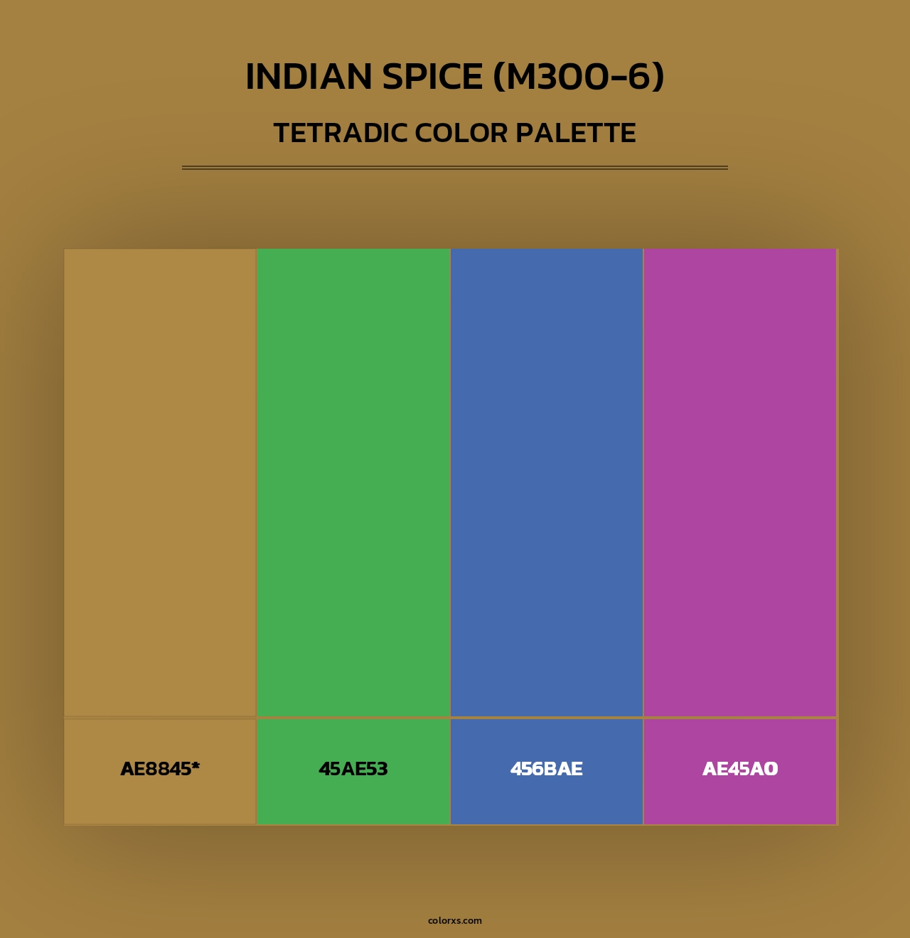Indian Spice (M300-6) - Tetradic Color Palette