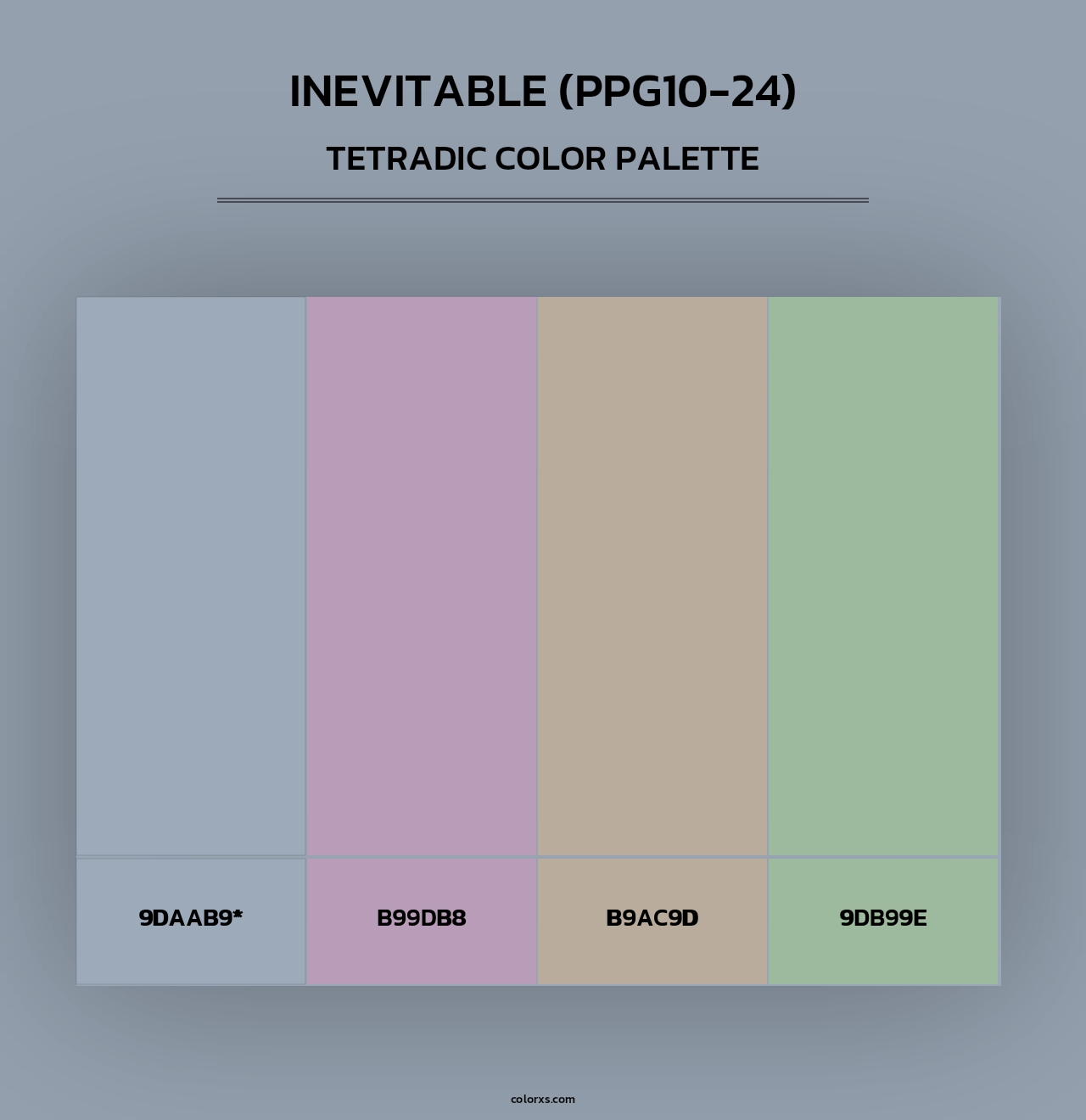 Inevitable (PPG10-24) - Tetradic Color Palette