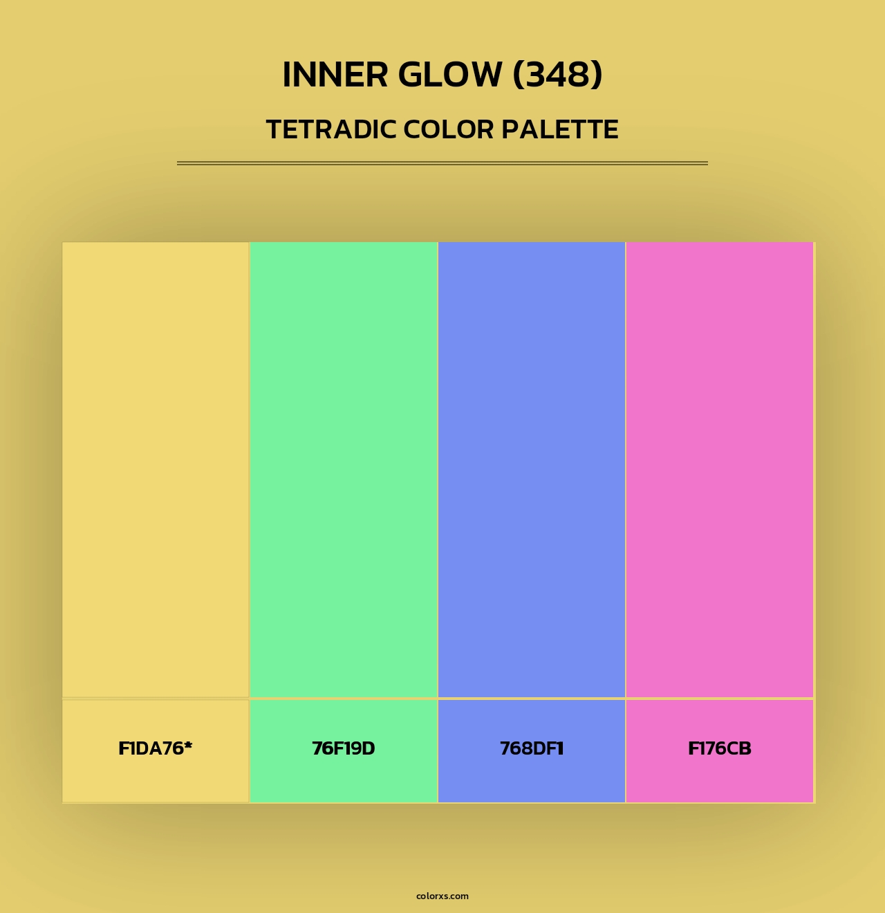 Inner Glow (348) - Tetradic Color Palette