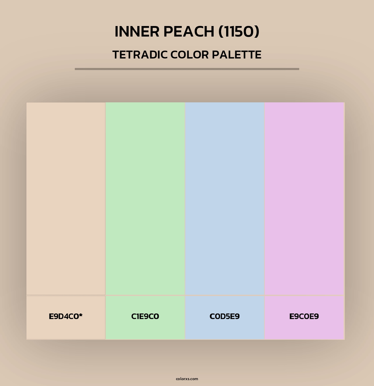 Inner Peach (1150) - Tetradic Color Palette