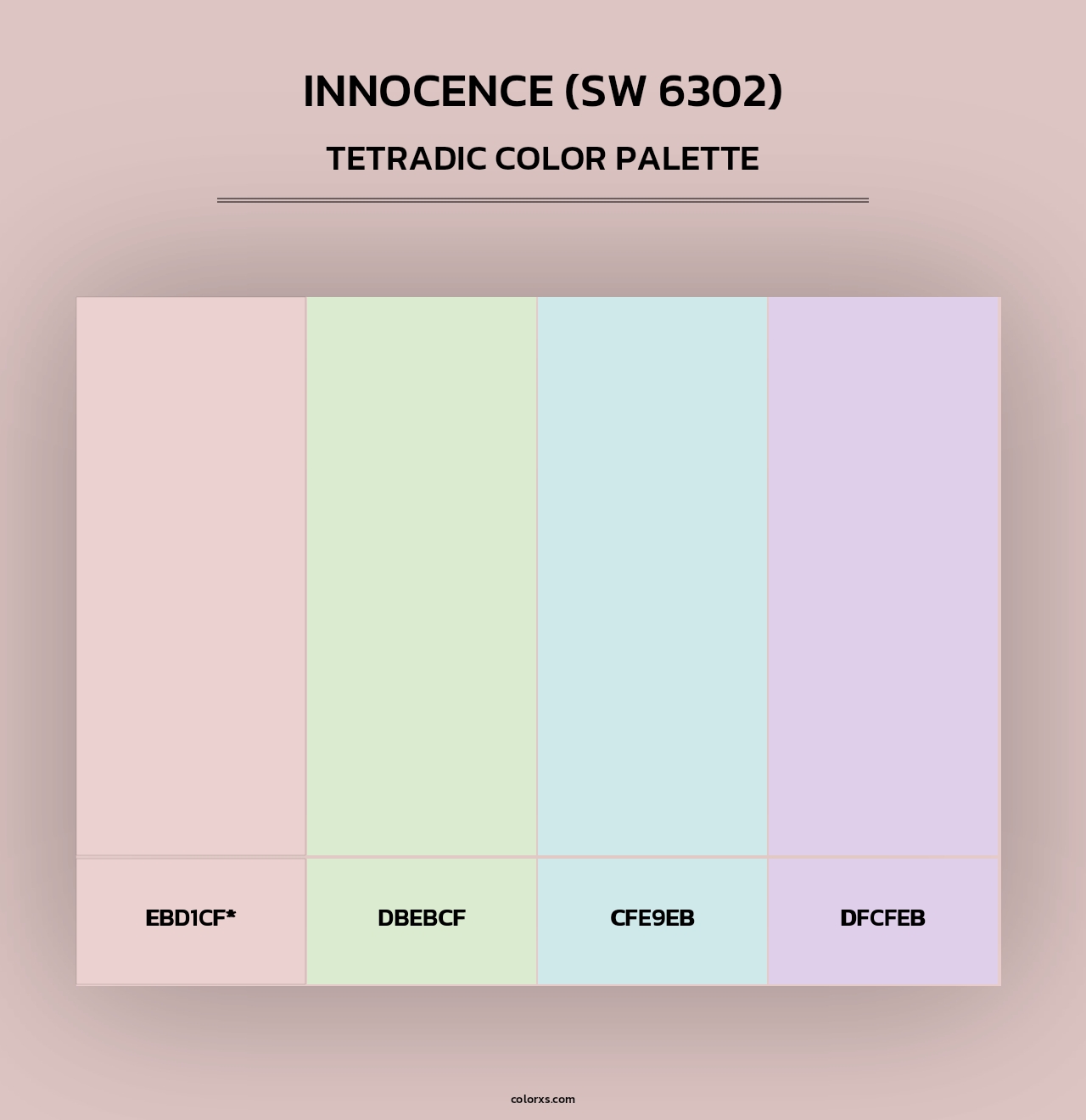 Innocence (SW 6302) - Tetradic Color Palette