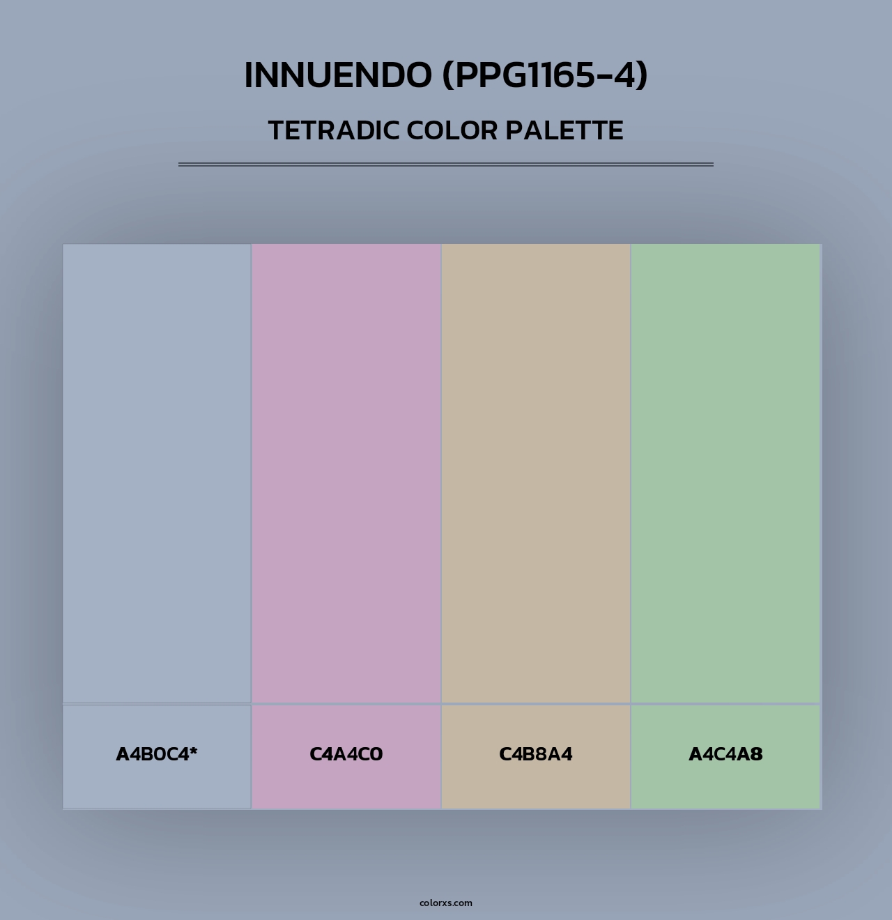 Innuendo (PPG1165-4) - Tetradic Color Palette