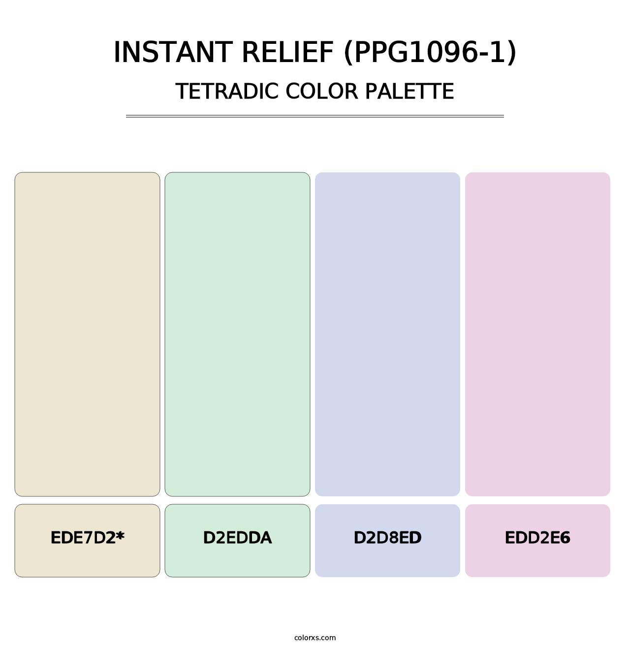 Instant Relief (PPG1096-1) - Tetradic Color Palette