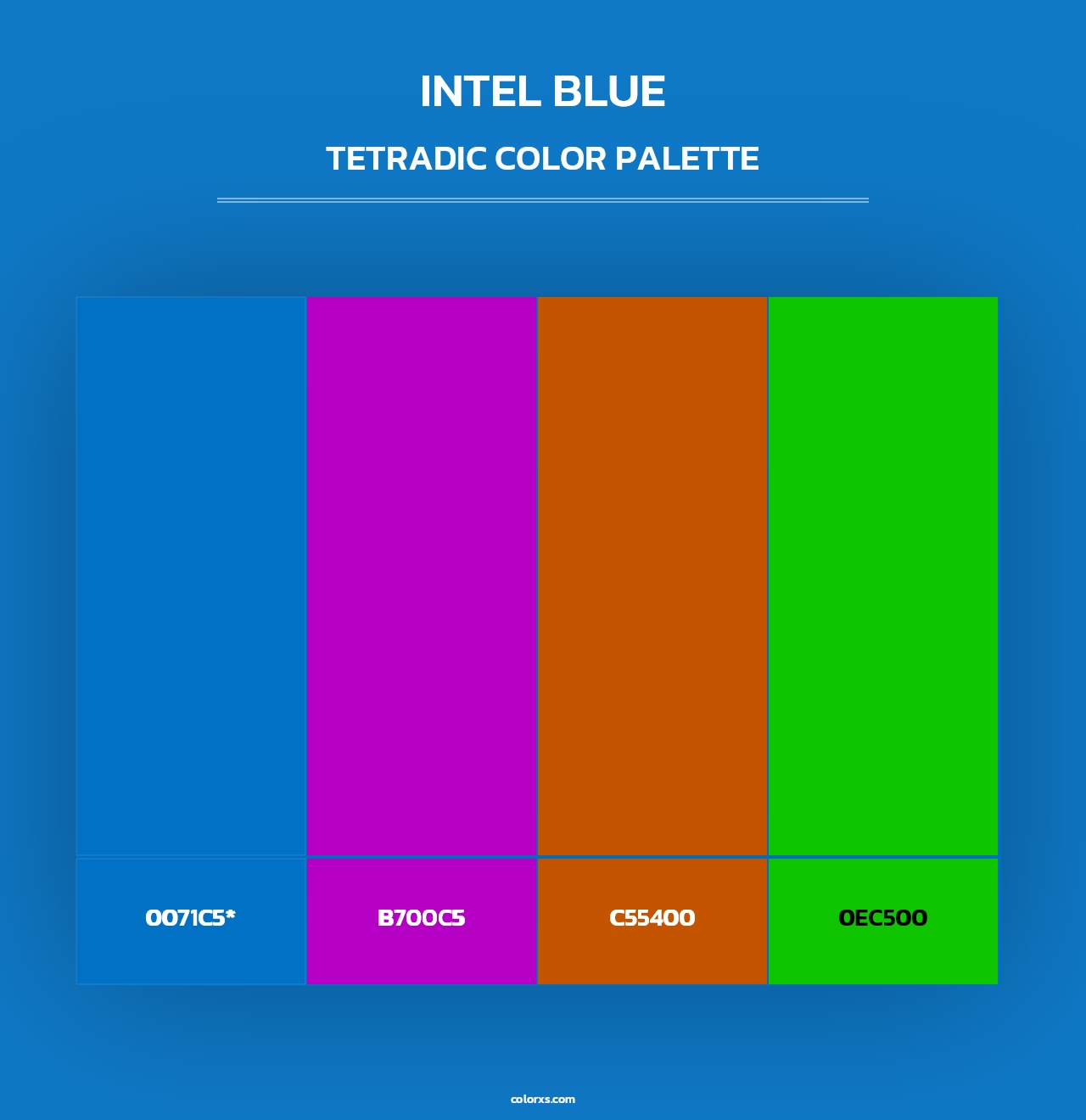 Intel Blue - Tetradic Color Palette