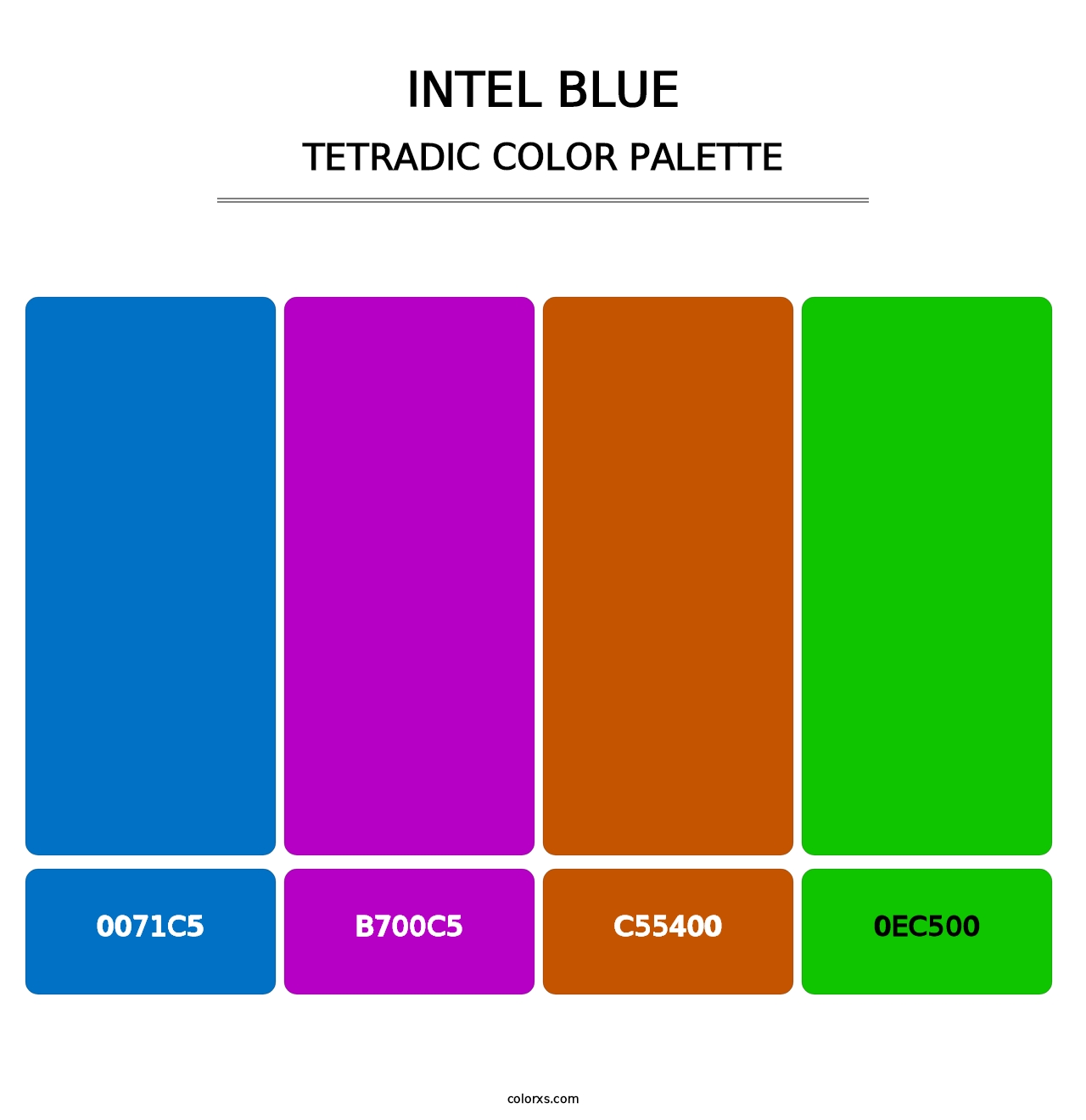 Intel Blue - Tetradic Color Palette