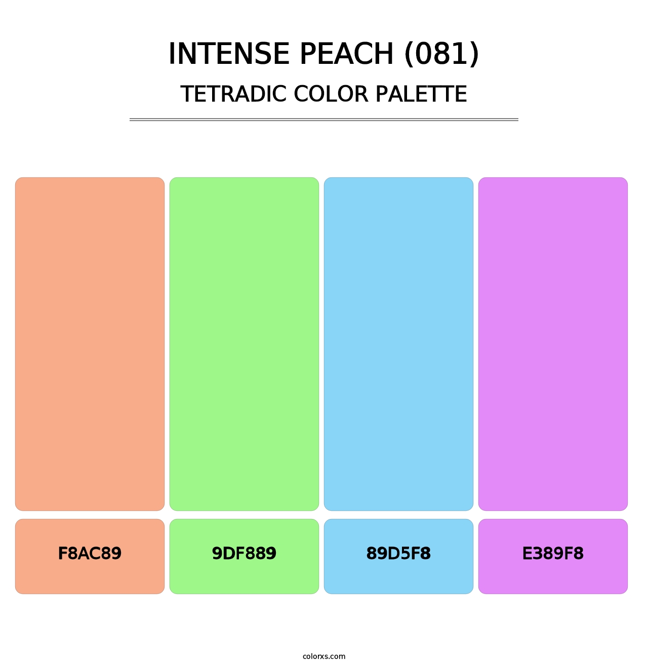 Intense Peach (081) - Tetradic Color Palette
