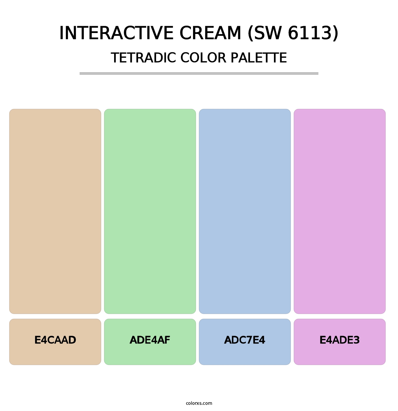 Interactive Cream (SW 6113) - Tetradic Color Palette