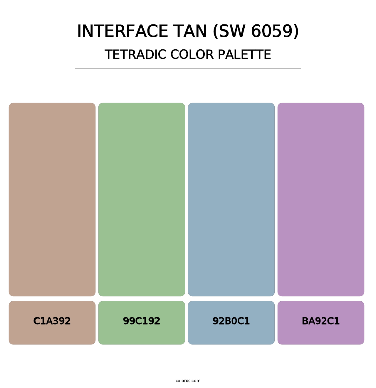 Interface Tan (SW 6059) - Tetradic Color Palette
