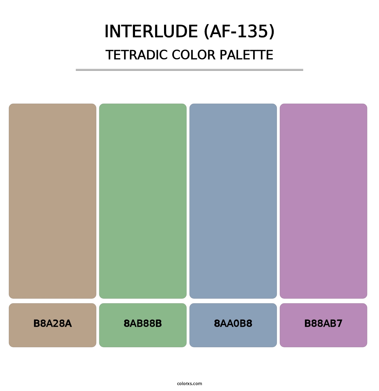 Interlude (AF-135) - Tetradic Color Palette