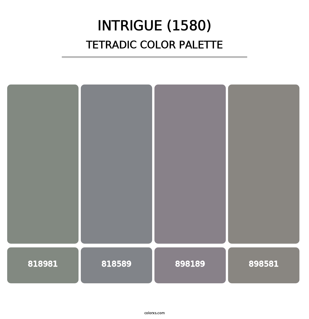 Intrigue (1580) - Tetradic Color Palette