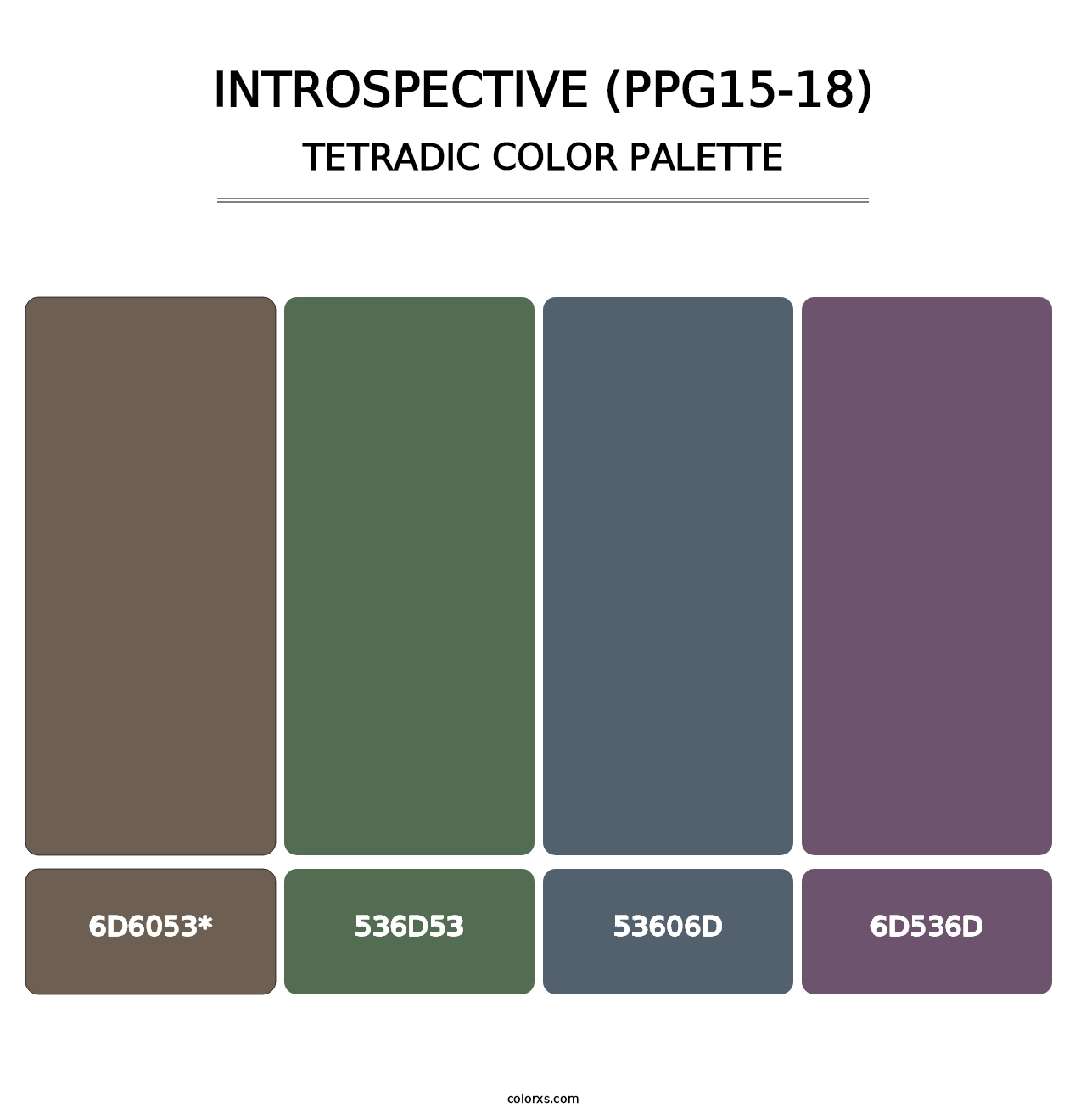 Introspective (PPG15-18) - Tetradic Color Palette