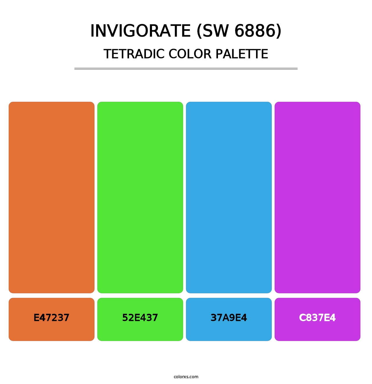 Invigorate (SW 6886) - Tetradic Color Palette