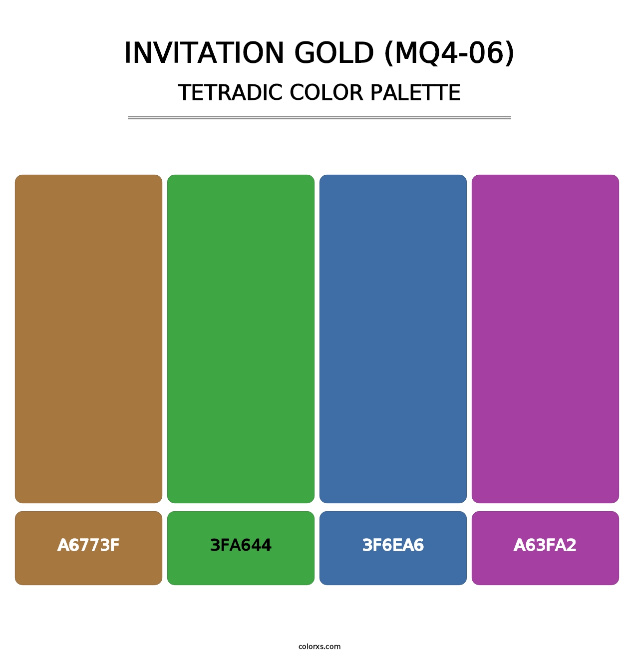 Invitation Gold (MQ4-06) - Tetradic Color Palette