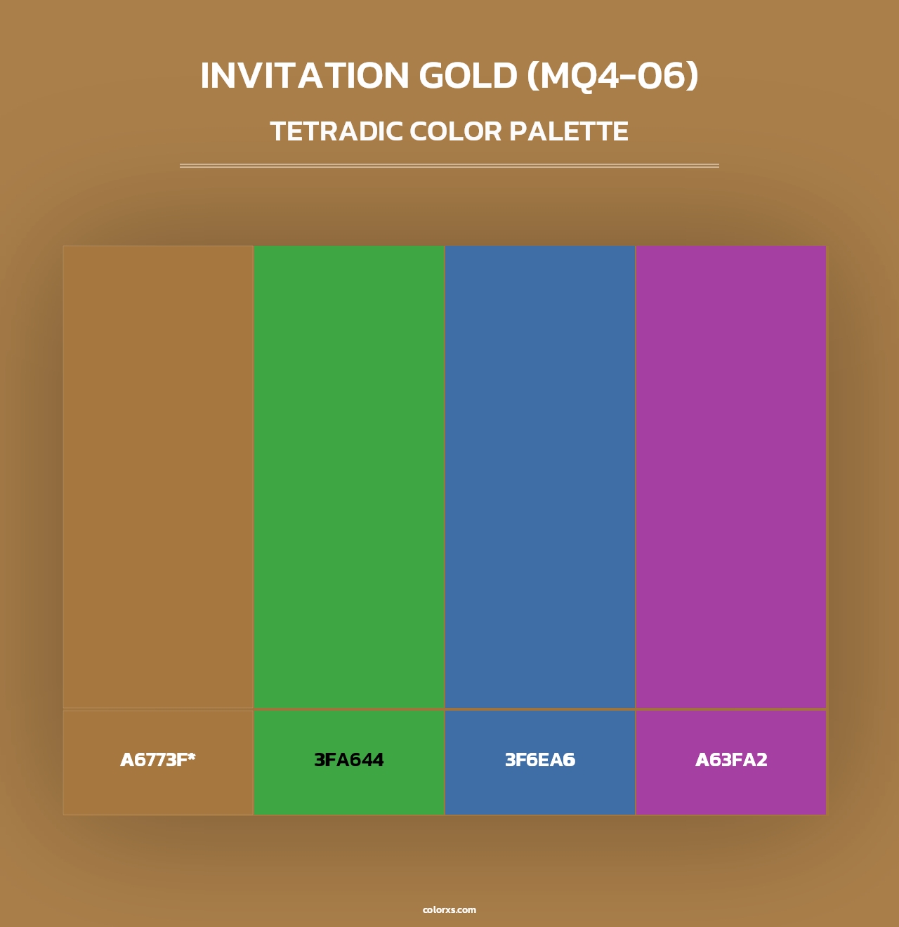 Invitation Gold (MQ4-06) - Tetradic Color Palette