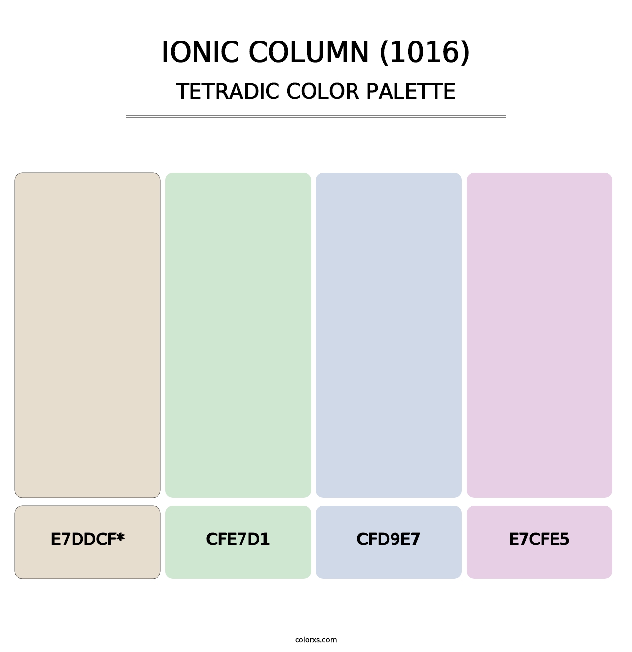 Ionic Column (1016) - Tetradic Color Palette