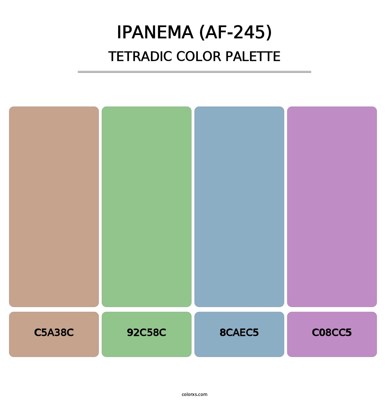 Ipanema (AF-245) - Tetradic Color Palette