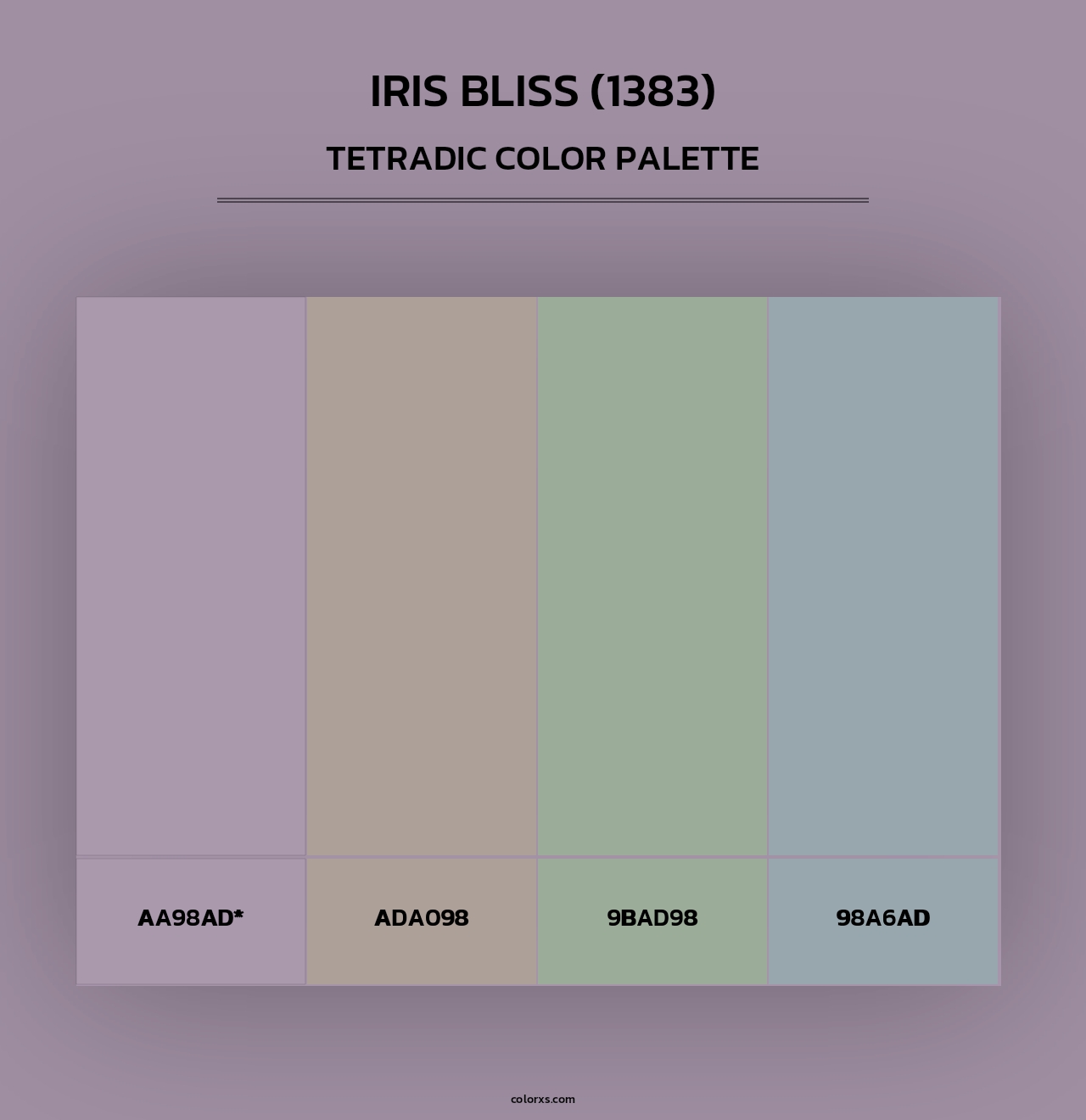 Iris Bliss (1383) - Tetradic Color Palette