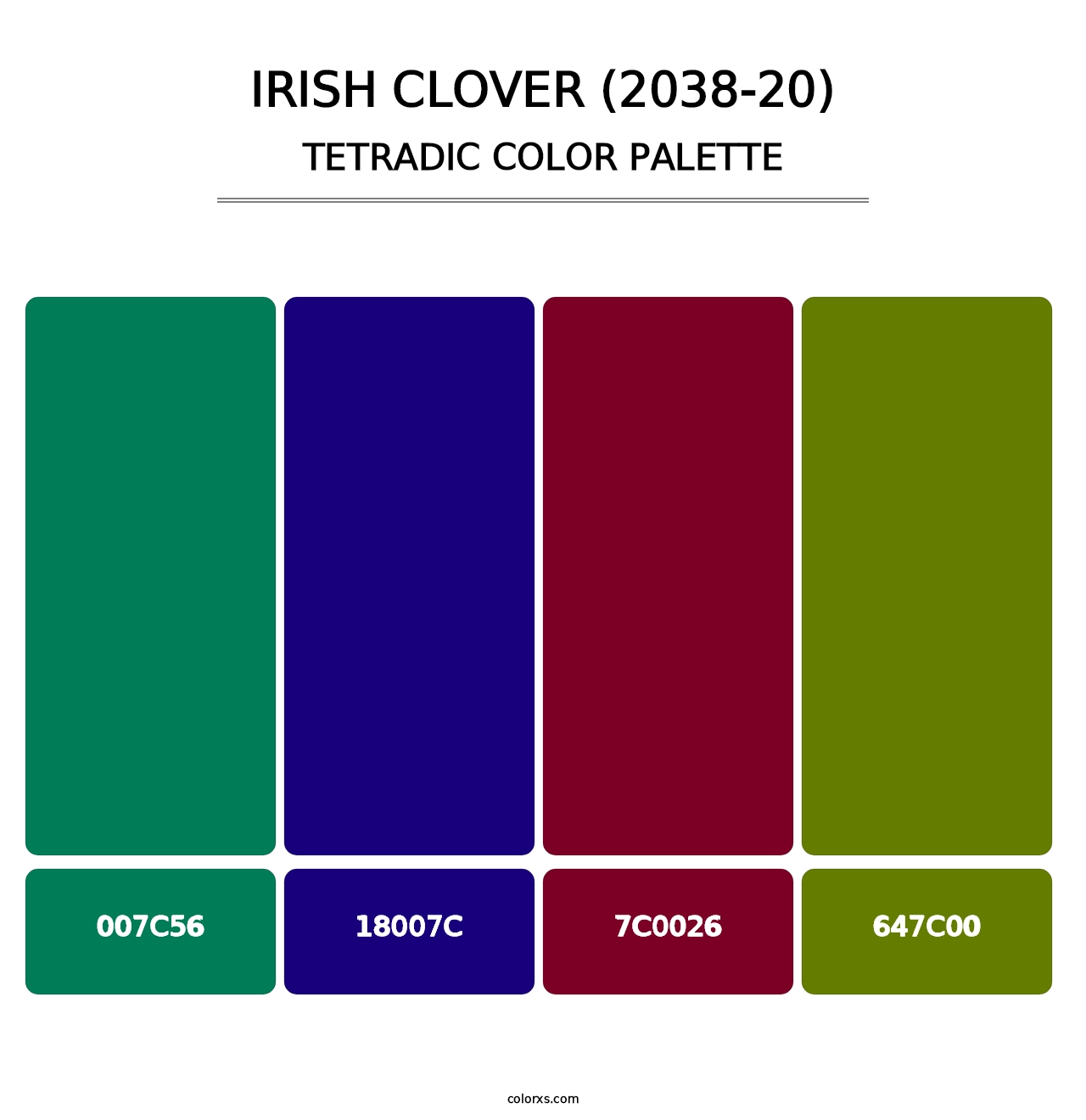 Irish Clover (2038-20) - Tetradic Color Palette