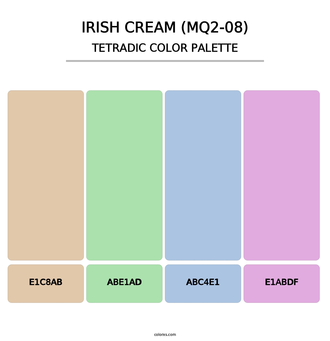 Irish Cream (MQ2-08) - Tetradic Color Palette