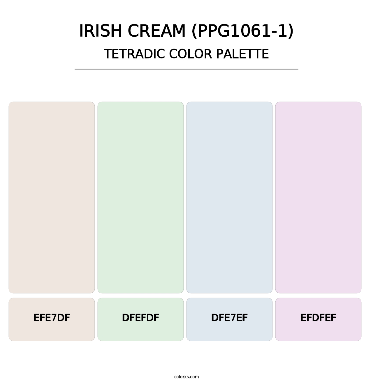 Irish Cream (PPG1061-1) - Tetradic Color Palette