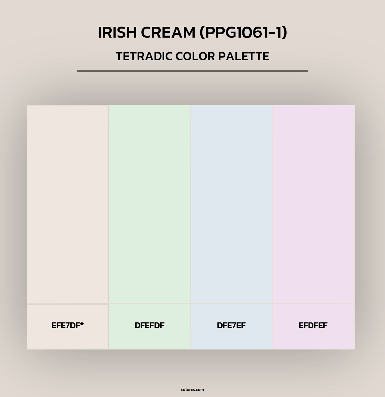 Irish Cream (PPG1061-1) - Tetradic Color Palette