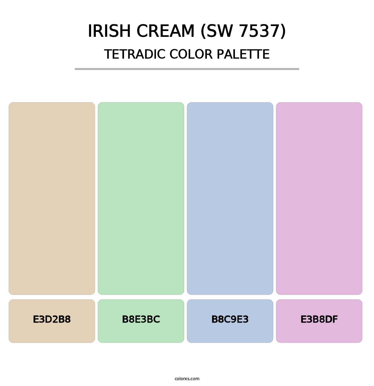 Irish Cream (SW 7537) - Tetradic Color Palette