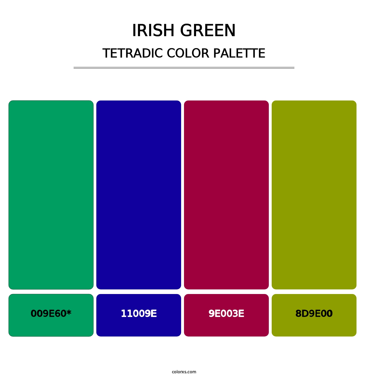 Irish Green - Tetradic Color Palette