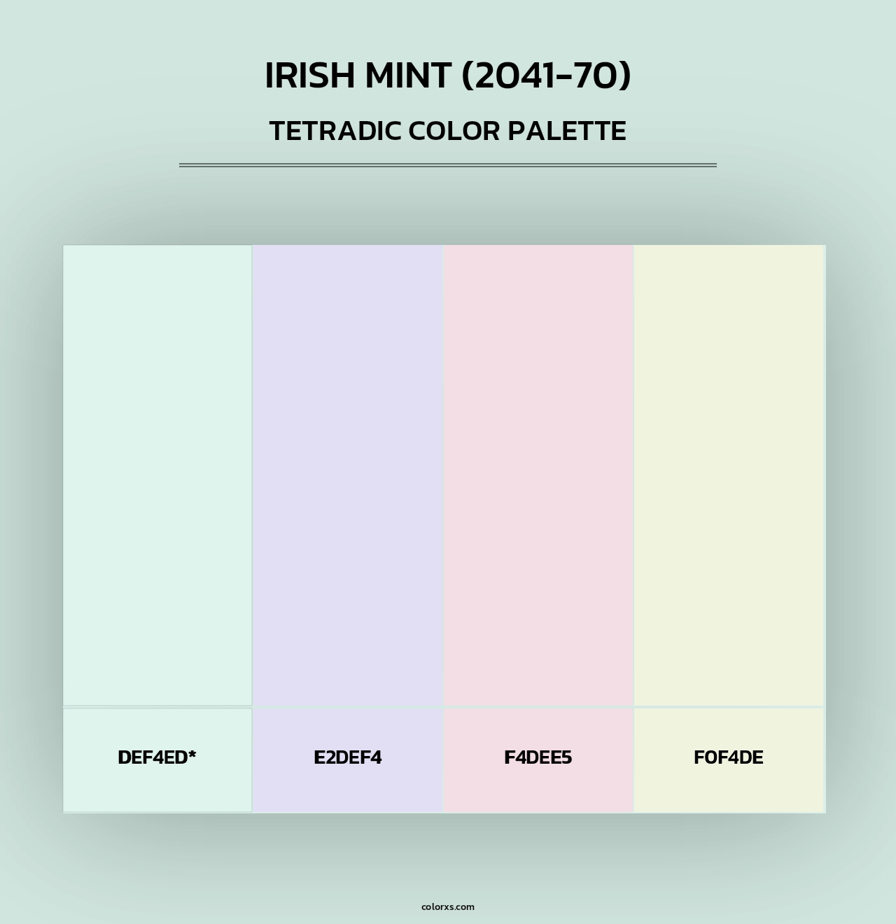 Irish Mint (2041-70) - Tetradic Color Palette